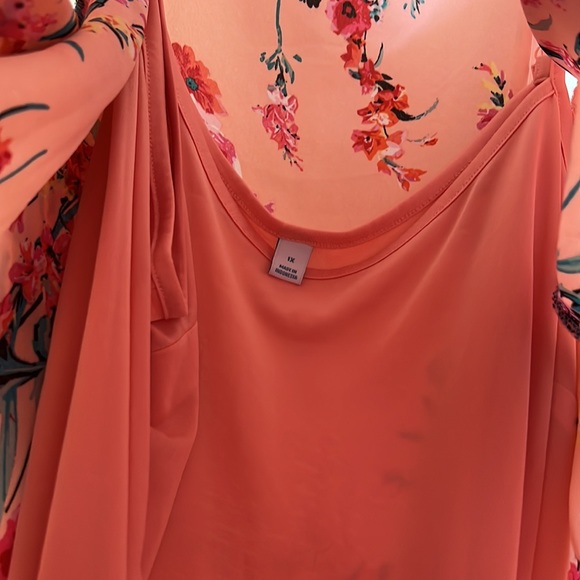 Pink floral cold shoulder tie dress - Picture 17 of 17